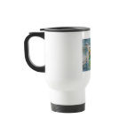 rainy day romantic couple umbrella tram painting mug