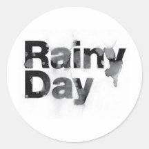 Rainy Day Round Sticker