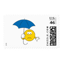 Rainy Day Smiley Face postage by doonidesigns Rainy Day Smiley Face postage