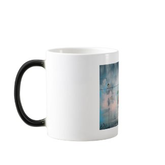 RAINY DAY UMBRELLA RED TRAM romantic couple mug