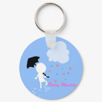 Rainy Monday Rain Rain Keychain