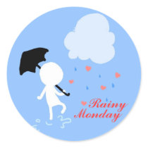 Rainy Monday Rain Rain Sticker