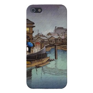 Rainy Season at Ryoshimachi Shinagawa Kawase Hasui Cases For iPhone 5