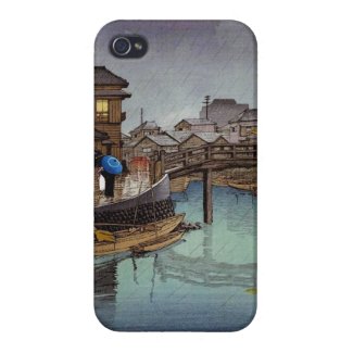 Rainy Season at Ryoshimachi Shinagawa Kawase Hasui iPhone 4 Cases