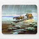 RAINY STAGECOACH by SHARON SHARPE mousepads