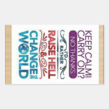 RAISE HELL - AN ART - 28 RECTANGLE STICKERS