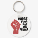 Raise your fist and resist keychains by straight_edge Raise your fist and resist keychains