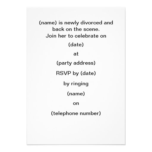 Raise Your Glass Divorce Party Invitation