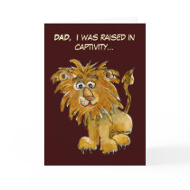 Raised In Captivity Fathers Day Card by zooogle Raised In Captivity Fathers Day Card