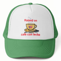 raised on cafe con leche mesh hats