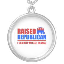 Raised Republican. I can help myself. Personalized Necklace