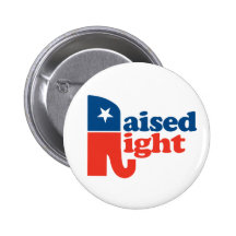 Raised Right Pinback Button