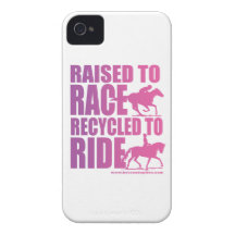 Raised to Race Recycled to Ride iPhone Case iPhone 4 Cover