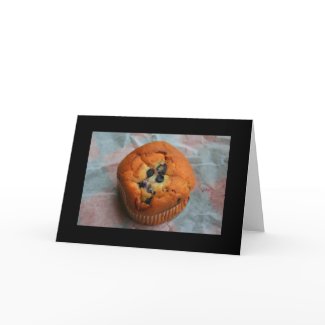 Raisin Muffin Greeting Card and Note Card card