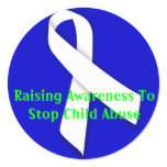 Raising Awareness To Stop Child Abuse Round Sticker