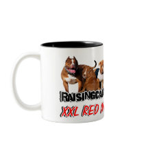 RAISING CAIN KENNELS XXL RED NOSE PITBULL MUG