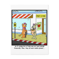 Raising Kids & Mobile Phones postcards by Hagen_Cartoons Raising Kids & Mobile Phones postcards