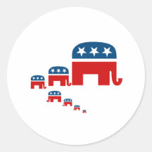 Raising them Republican Round Sticker