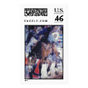 "Rakin' the Yard" postage by paintonmypaws "Rakin' the Yard" postage