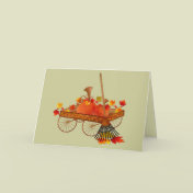 Raking Leaves Autumn Greetings