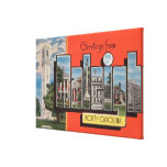 Raleigh, North Carolina - Large Letter Scenes 2 Canvas Prints