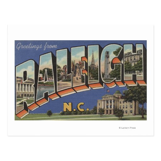 Raleigh, North Carolina - Large Letter Scenes 2 Postcard