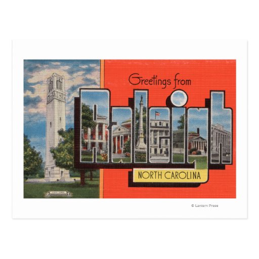 Raleigh, North Carolina - Large Letter Scenes Postcard | Zazzle