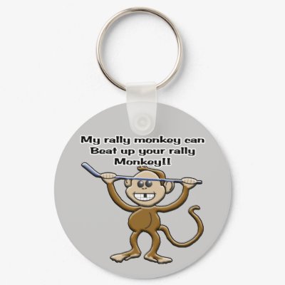 Rally Monkey Keychain by Hockey_crazee