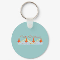 Rally Obedience, Dances with Cones keychains by DDGraphix Rally Obedience, Dances with Cones keychains