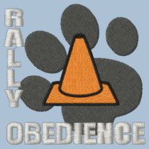 Rally Obedience Paw Print embroidered shirts