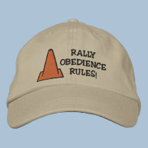 Rally Obedience Rules embroidered hats