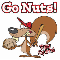 rally squirrel go nuts baseball cartoon cut out