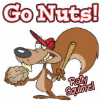 rally squirrel go nuts baseball cartoon cut out
