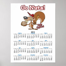 rally squirrel go nuts baseball cartoon posters
