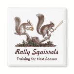 Rally Squirrels Training for Next Season Funny magnets