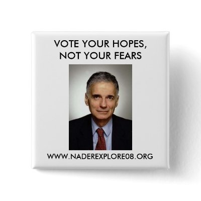 RALPH NADER 08 BUTTONS by kalexi