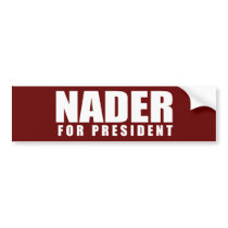 RALPH NADER Election Gear Bumper Stickers