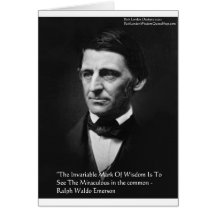 Ralph Waldo Emerson "Common Wisdom" Quote Gifts Card