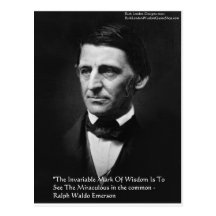 Ralph Waldo Emerson "Common Wisdom" Quote Gifts Postcard