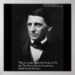 Ralph Waldo Emerson "Common Wisdom" Quote Posters