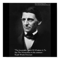 Ralph Waldo Emerson "Common Wisdom" Quote Posters posters