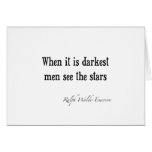 Ralph Waldo Emerson Inspirational Quote Darkest Greeting Card