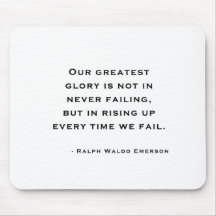Ralph Waldo Emerson - Motivation Quote Mouse Pads