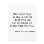 Ralph Waldo Emerson - Motivation Quote Post Card
