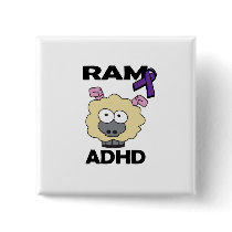 RAM ADHD PINBACK BUTTONS