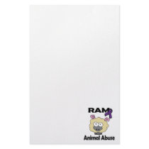 RAM Animal Abuse Customized Stationery