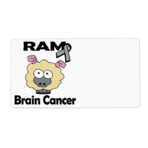 RAM Brain Cancer Shipping Label