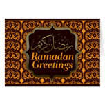 Ramadan Eid Mubarak Damask Greetings Card