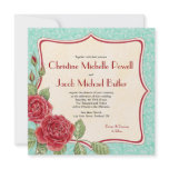 Rambling Rose - Square Wedding Invitation