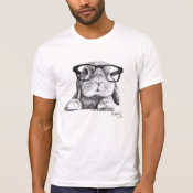 Rambo the Hipster Bunny T Shirts